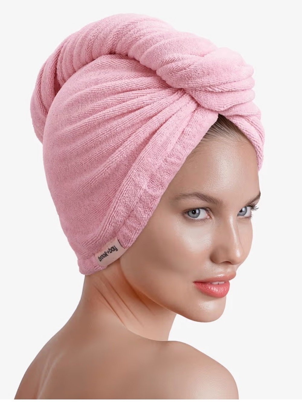 Pink Microfiber Hair Turban